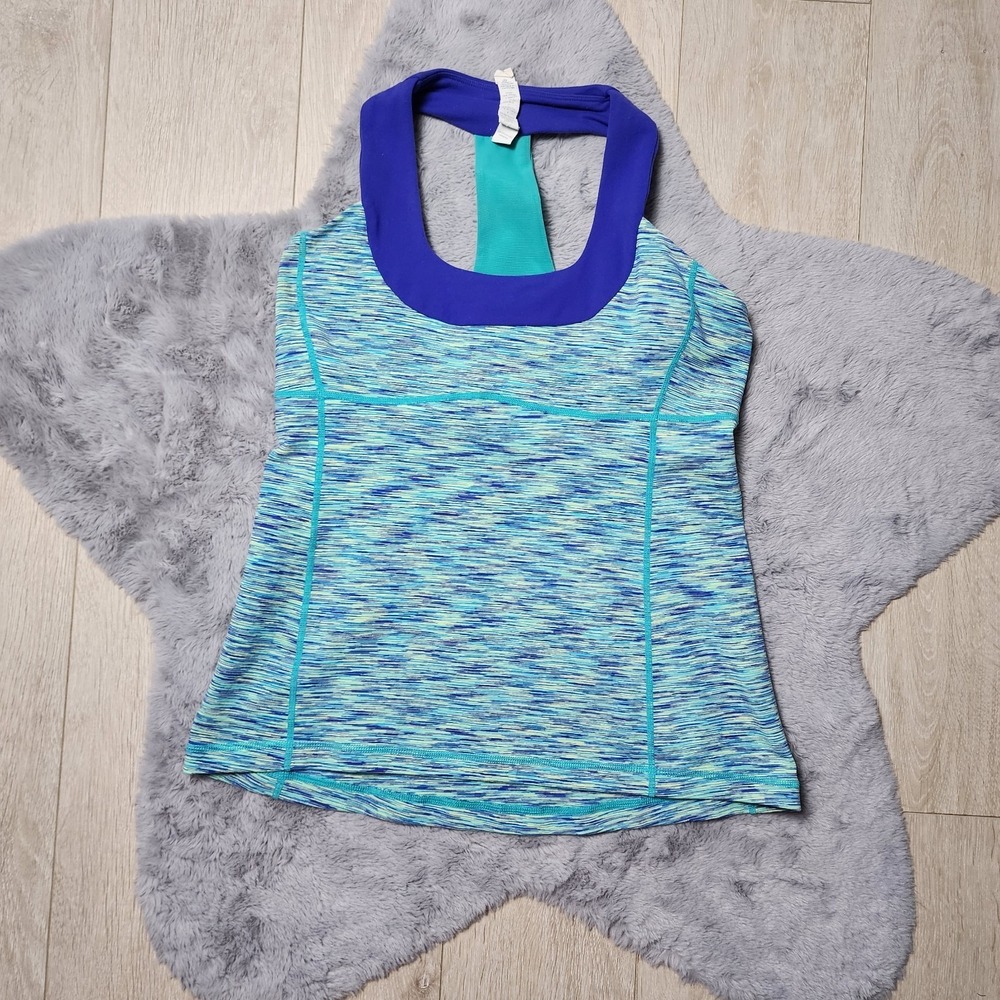 Lululemon Women's Blue Purple Scoop Neck Tank Top Size 10